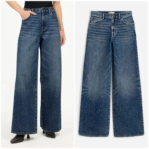 Madewell 
Petite Superwide-Leg Jeans in Concho Wash